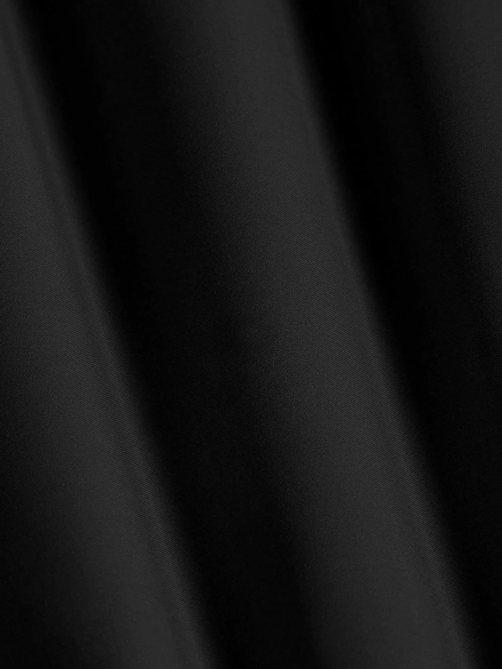 Ales Solid Structured Black Overhemd Lange Mouw