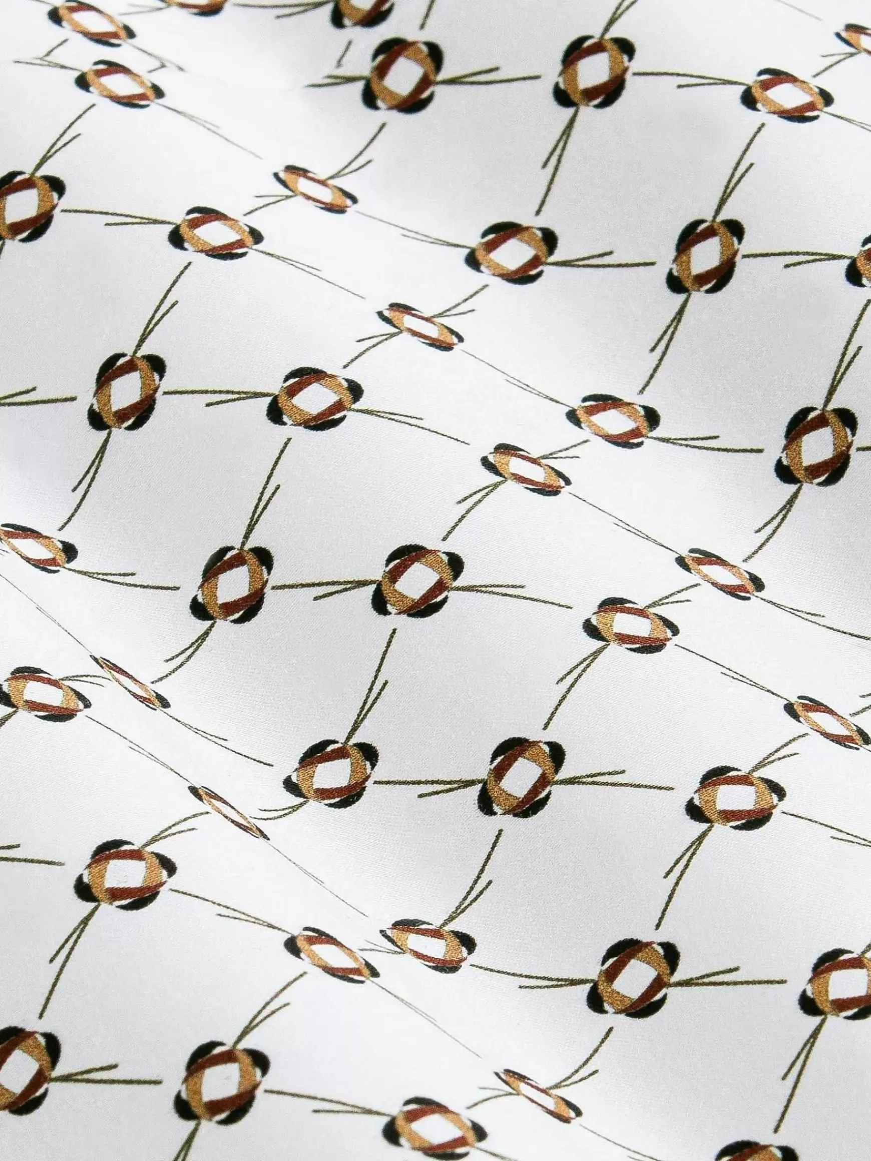 Alicante White Floral Print Overhemd Lange Mouw