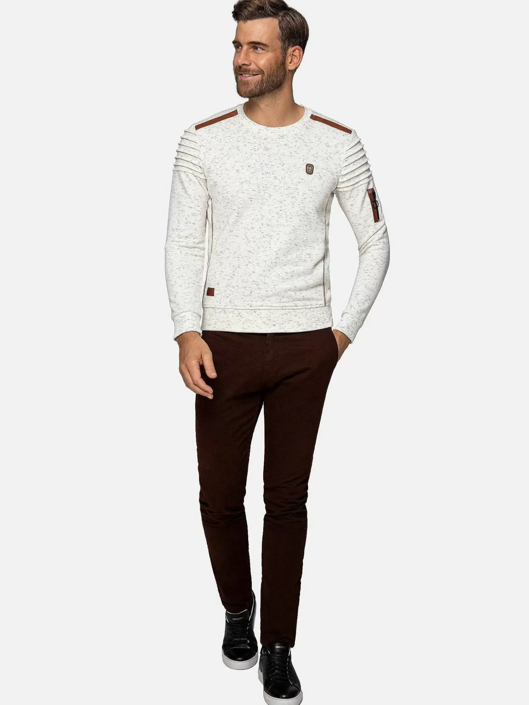 Anita Slim Fit Crew Neck Off-White Sweater