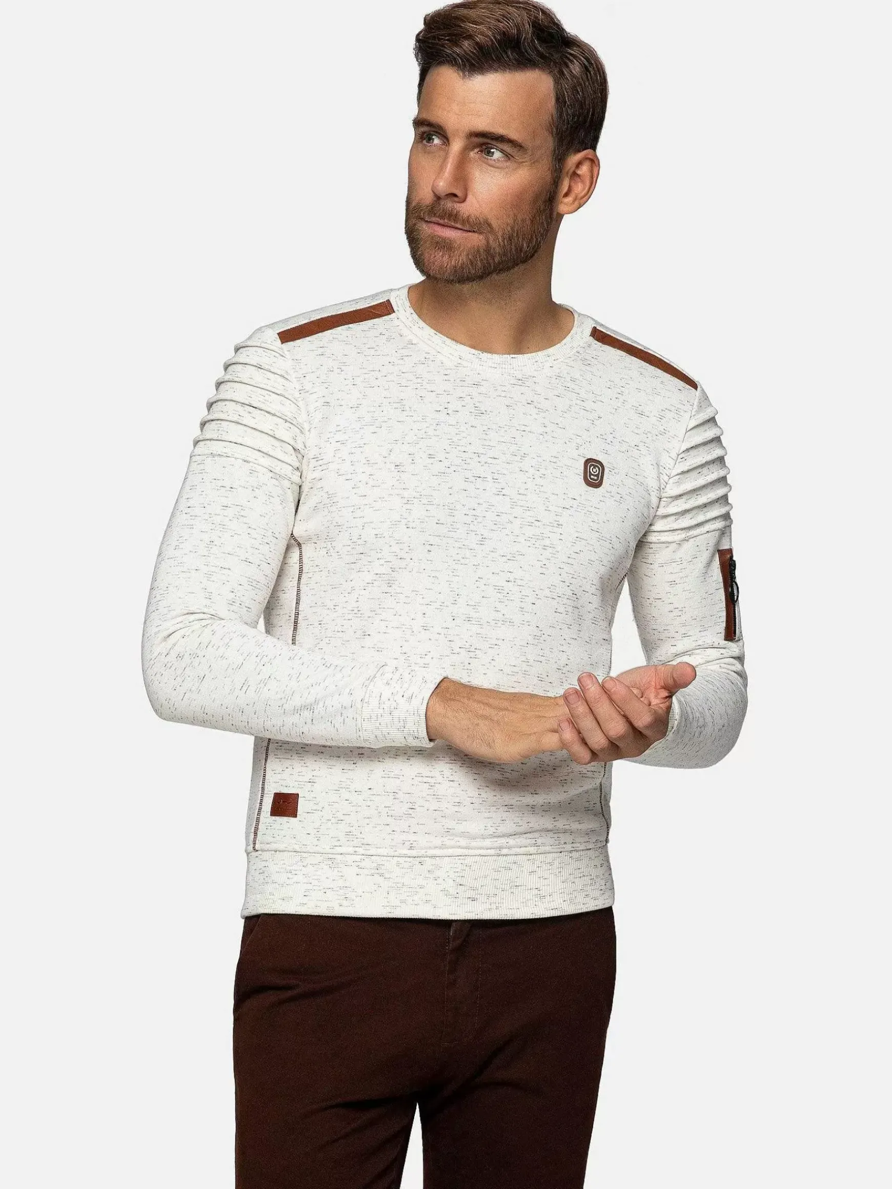 Anita Slim Fit Crew Neck Off-White Sweater