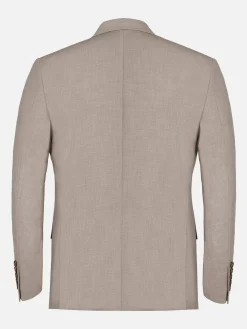 Araya Peak Lapel Single Breast Beige Suit Blazer