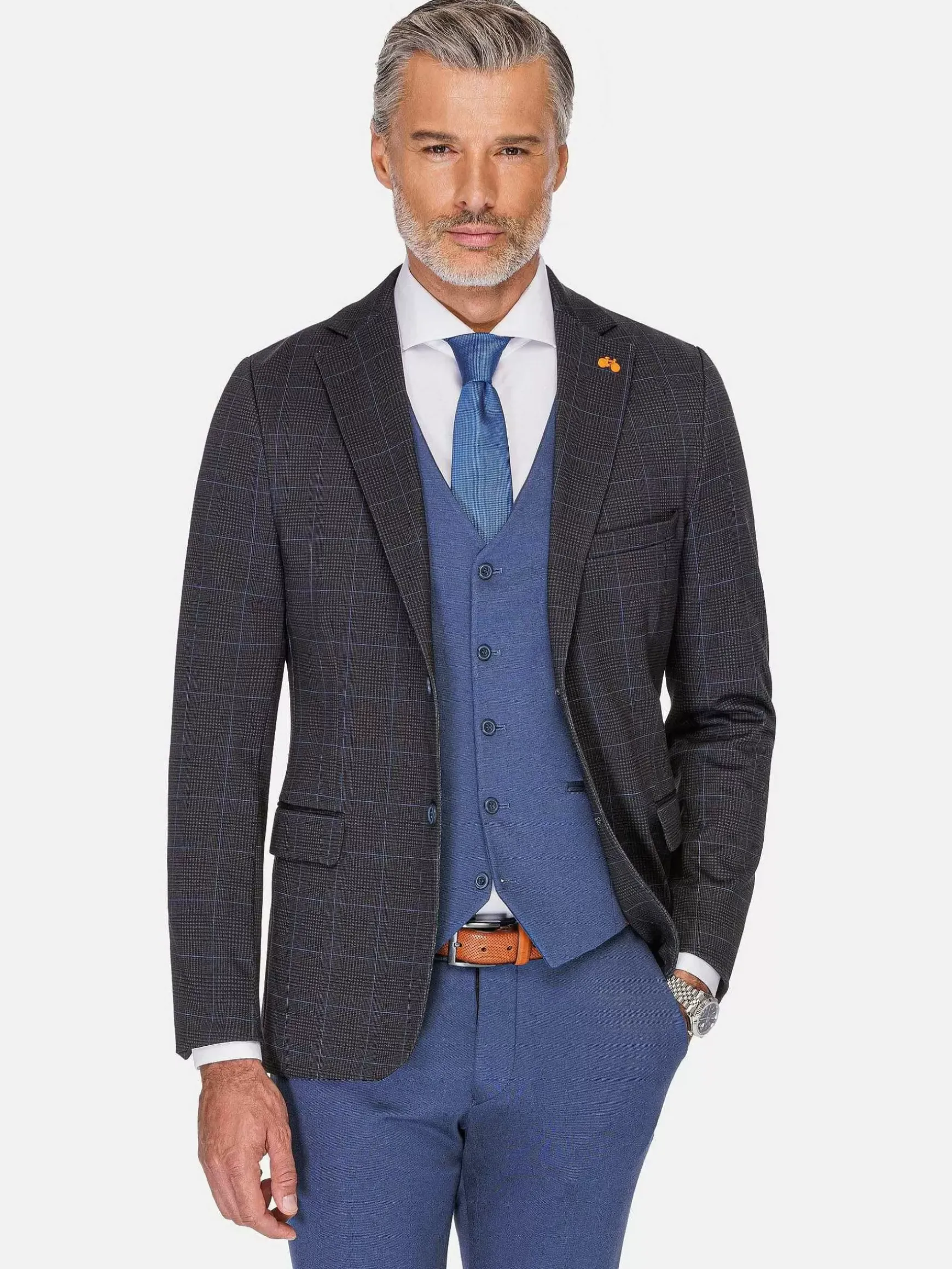 Archer Checkered Indigo Navy Colbert
