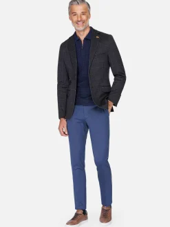 Archer Slim Fit Plain Indigo Navy Pantalon