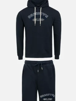 Arlo Stretched Navy Hoodie Shorts Set