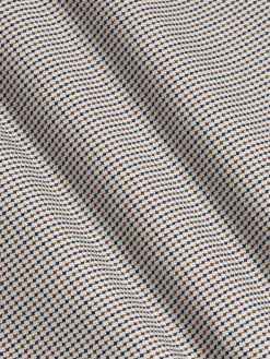 Asher Tailored Fit White Navy Overhemd