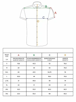 Asher Tailored Fit White Green Overhemd