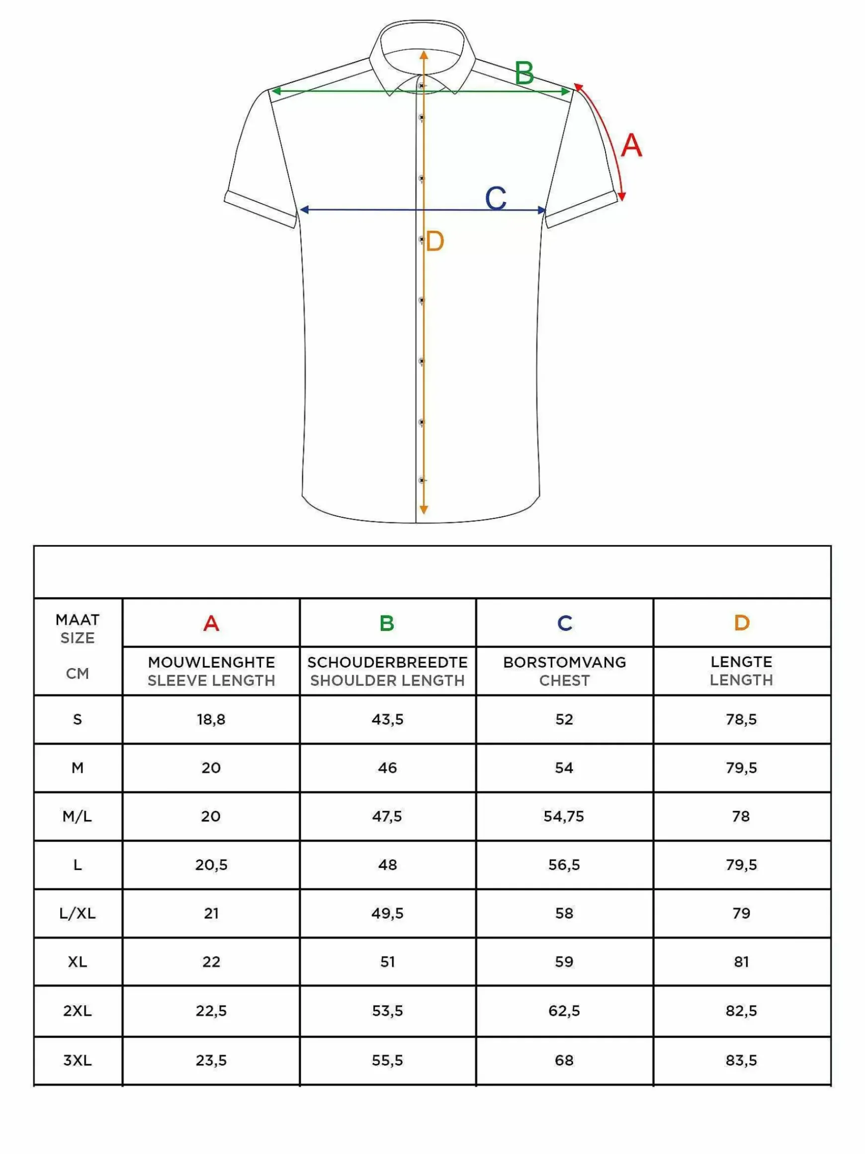 Asher Tailored Fit White Green Overhemd