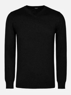 Athens V-Neck Black Sweater