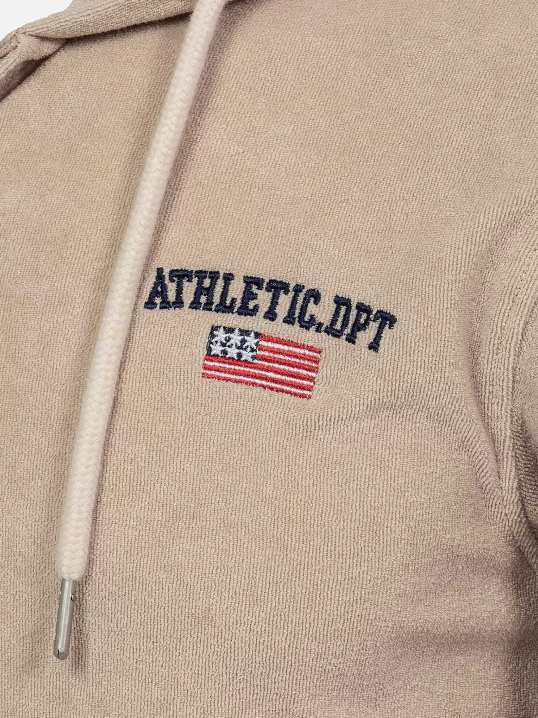 Avery Full Zipped Beige Hoodie Shorts Set