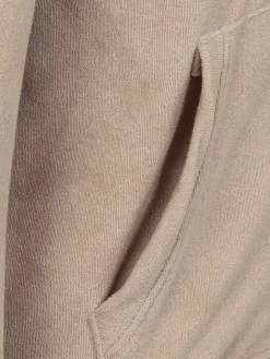 Avery Full Zipped Beige Hoodie Shorts Set