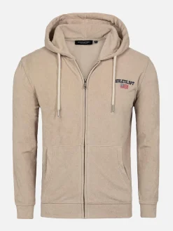 Avery Full Zipped Beige Hoodie Shorts Set