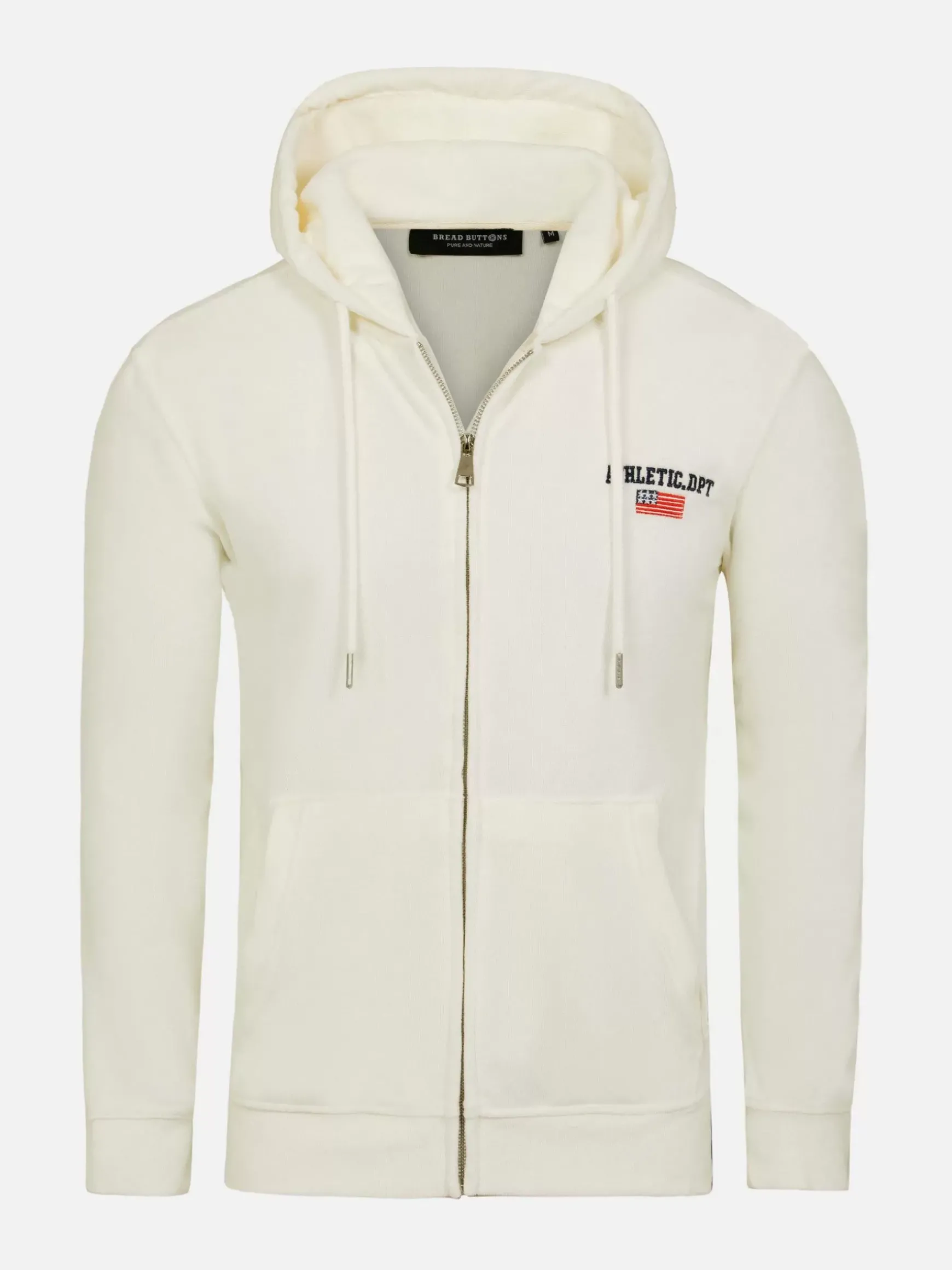 Avery Full Zipped White Hoodie Shorts Set