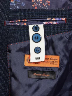 Branco Micro Patterned Navy Blazer