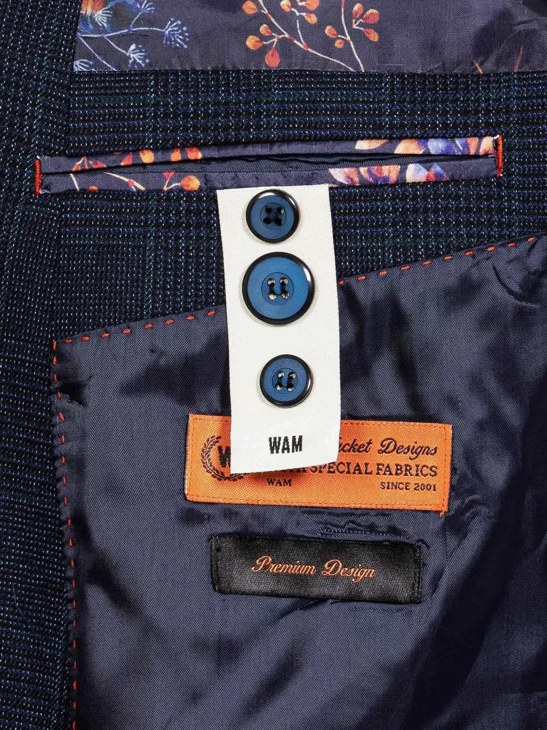 Branco Micro Patterned Navy Blazer