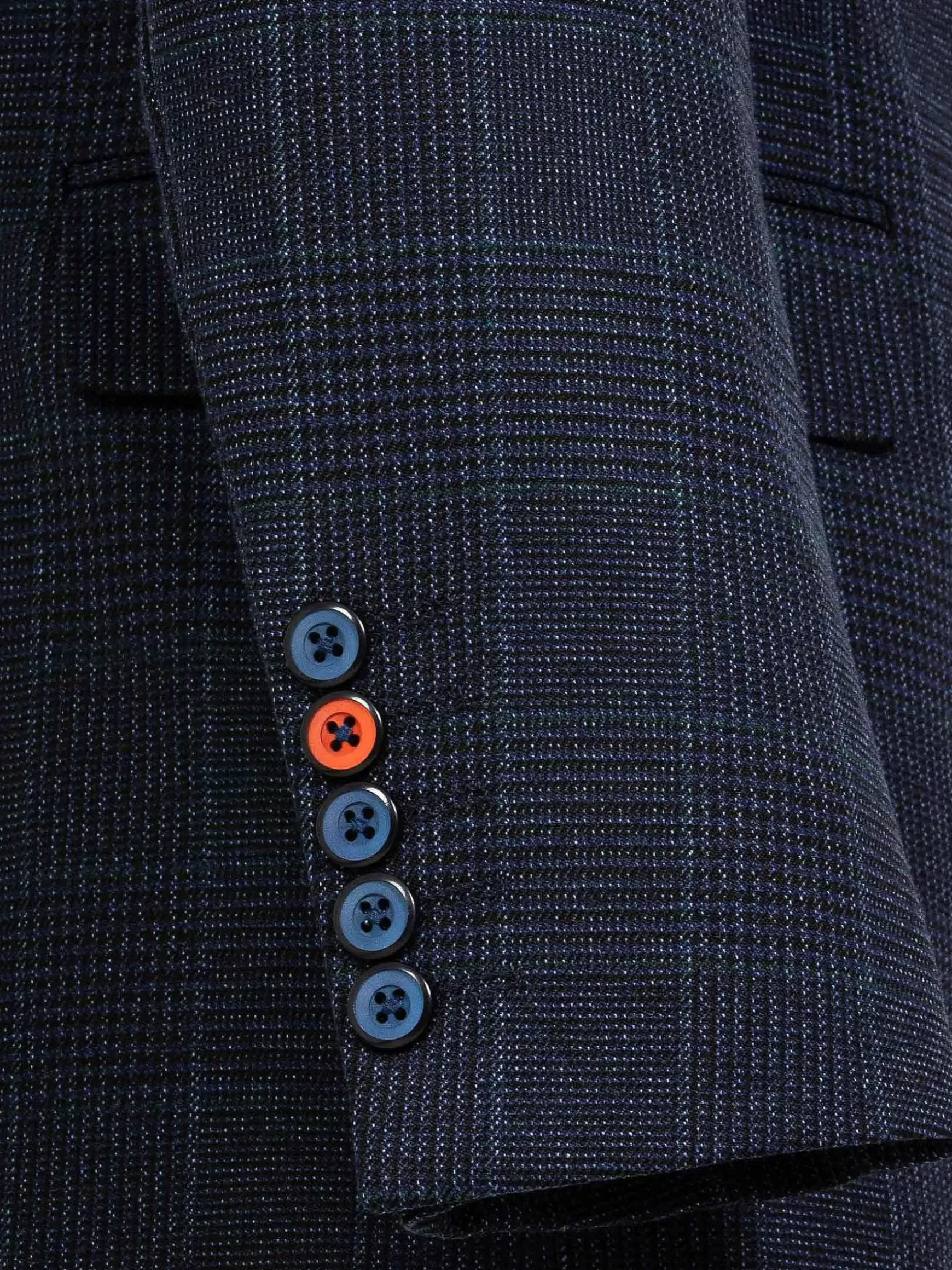 Branco Micro Patterned Navy Blazer
