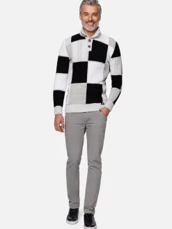 Cambridge Pattern Black White Truien