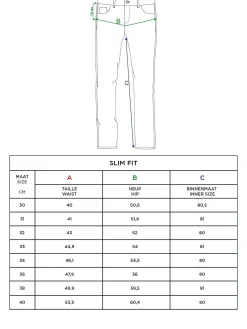 Carinal Mini Check Slim Fit Navy Jeans