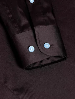 Catalina Brown Solid Overhemd Lange Mouw