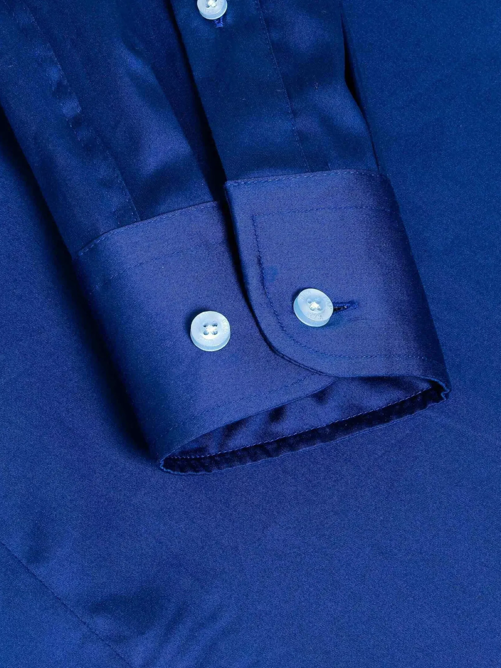 Catalina Light Navy Solid Overhemd Lange Mouw