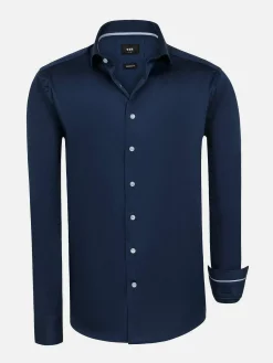 Catalina Navy Solid Overhemd Lange Mouw