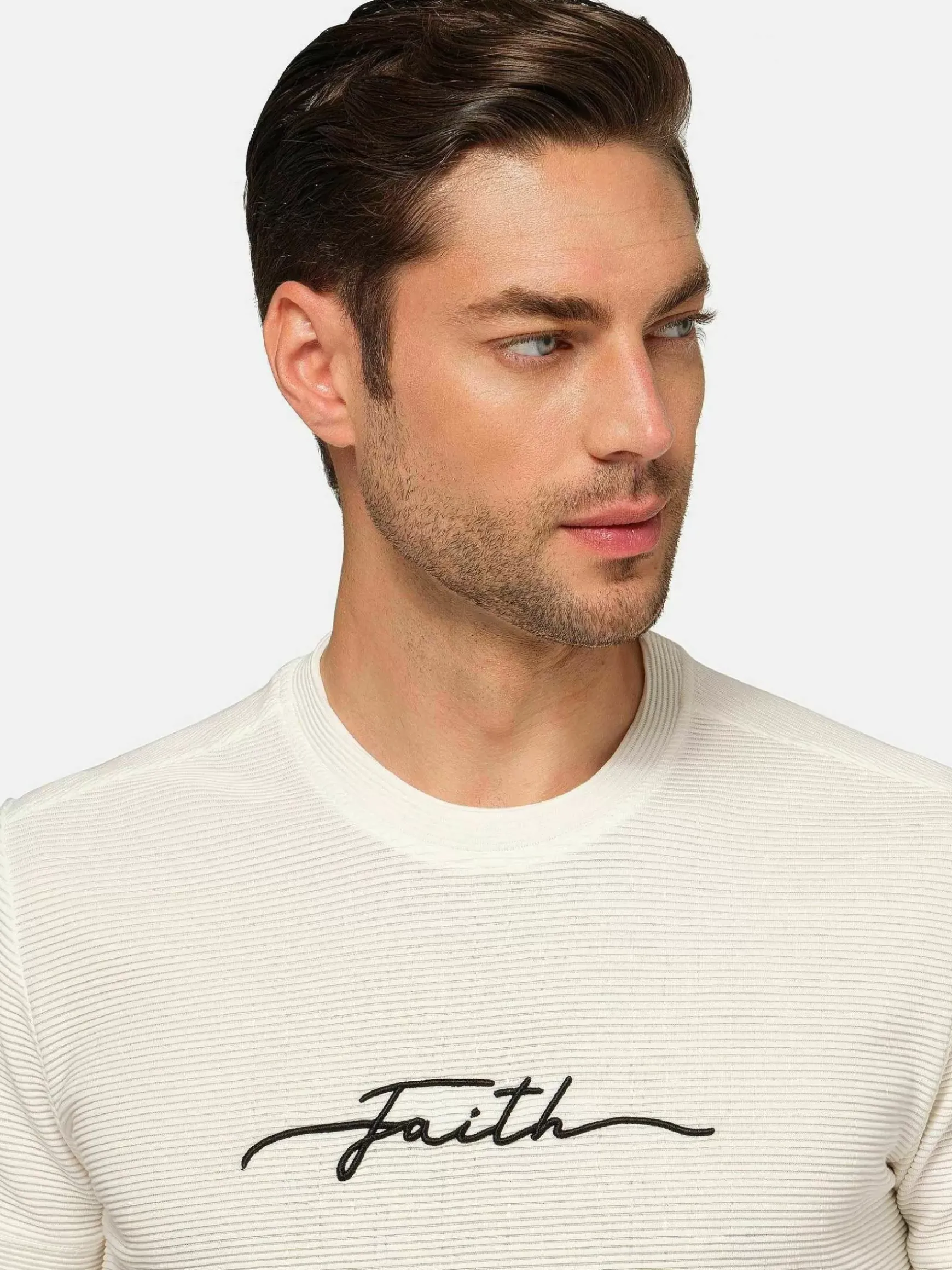 Dambas Signature Crew Neck T-Shirt Off White