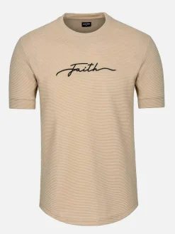Dambas Signature Crew Neck T-Shirt Beige
