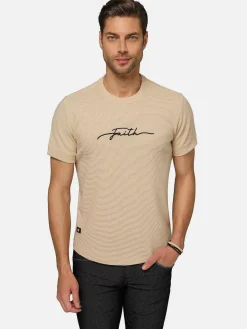 Dambas Signature Crew Neck T-Shirt Beige
