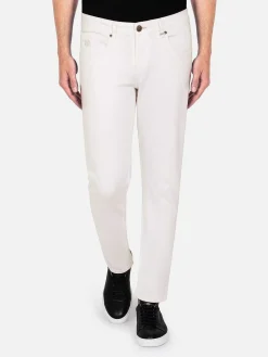 Digorgio Slim Fit Off White Jeans
