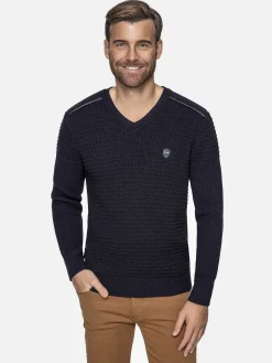 Dover Slim Fit V-Neck Navy Truien