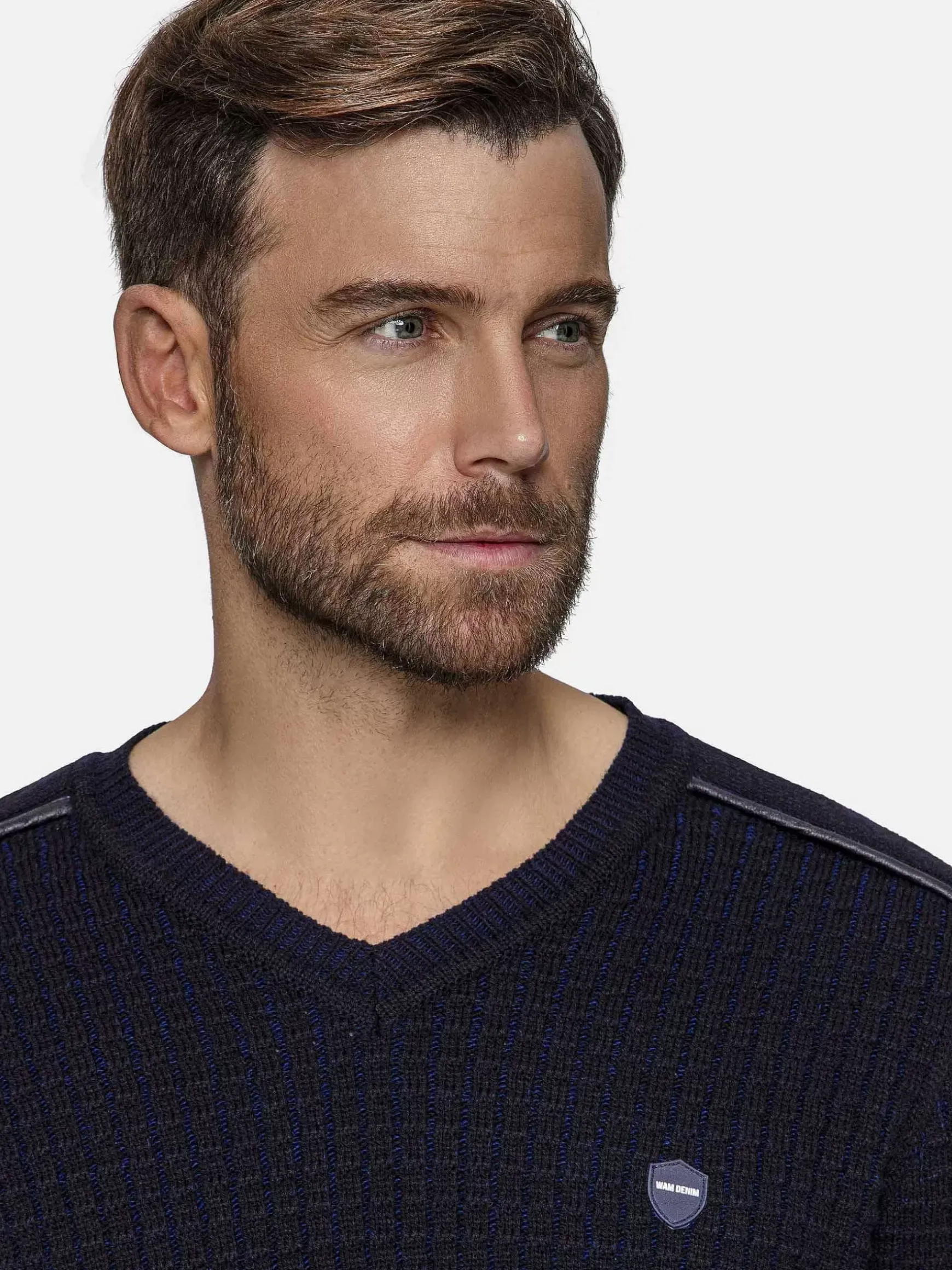 Dover Slim Fit V-Neck Navy Truien