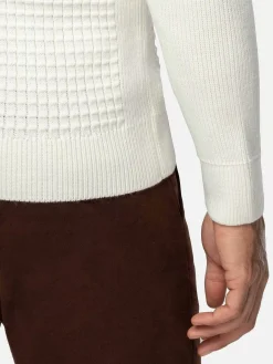 Dover Slim Fit V-Neck Off-White Truien