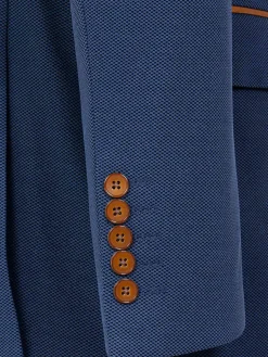 Dwayne Notched Lapel Light Navy Colbert