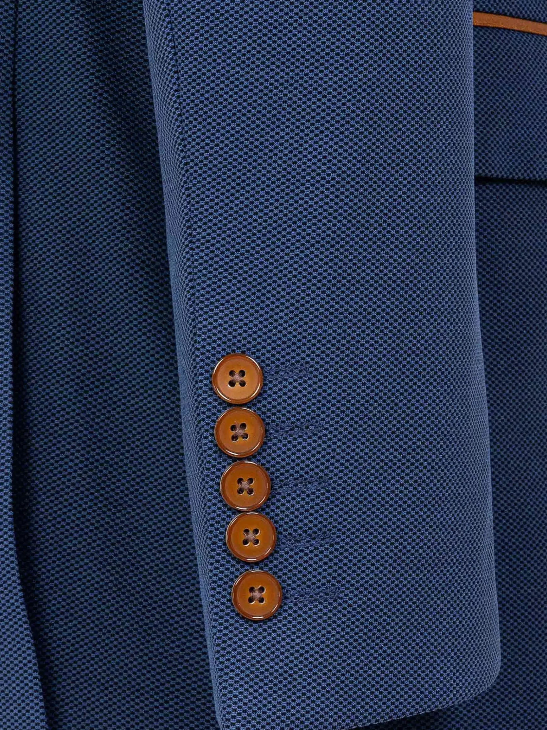 Dwayne Notched Lapel Light Navy Colbert