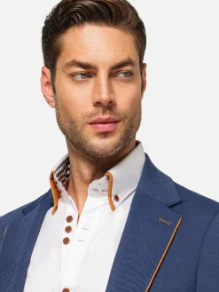 Dwayne Notched Lapel Light Navy Colbert