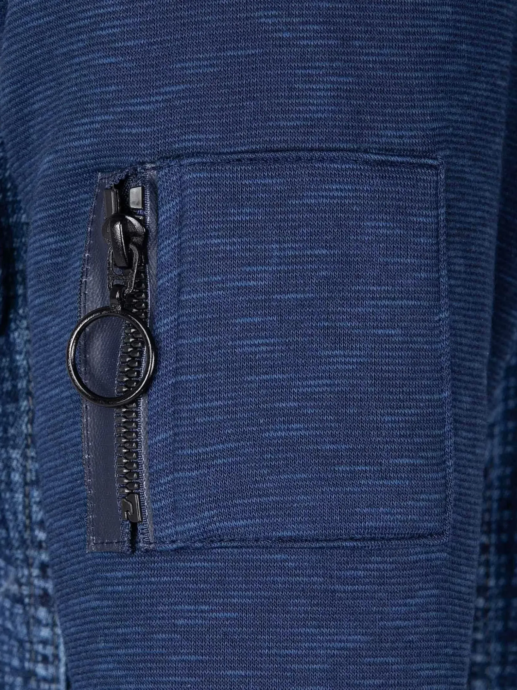 Echten Slim Fit Hoodie Navy Vesten