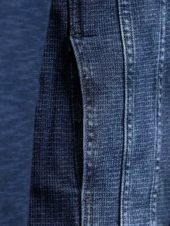 Echten Slim Fit Hoodie Navy Vesten