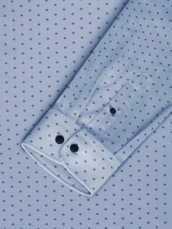 Emiliano Slim Fit Blue Overhemd Lange Mouw