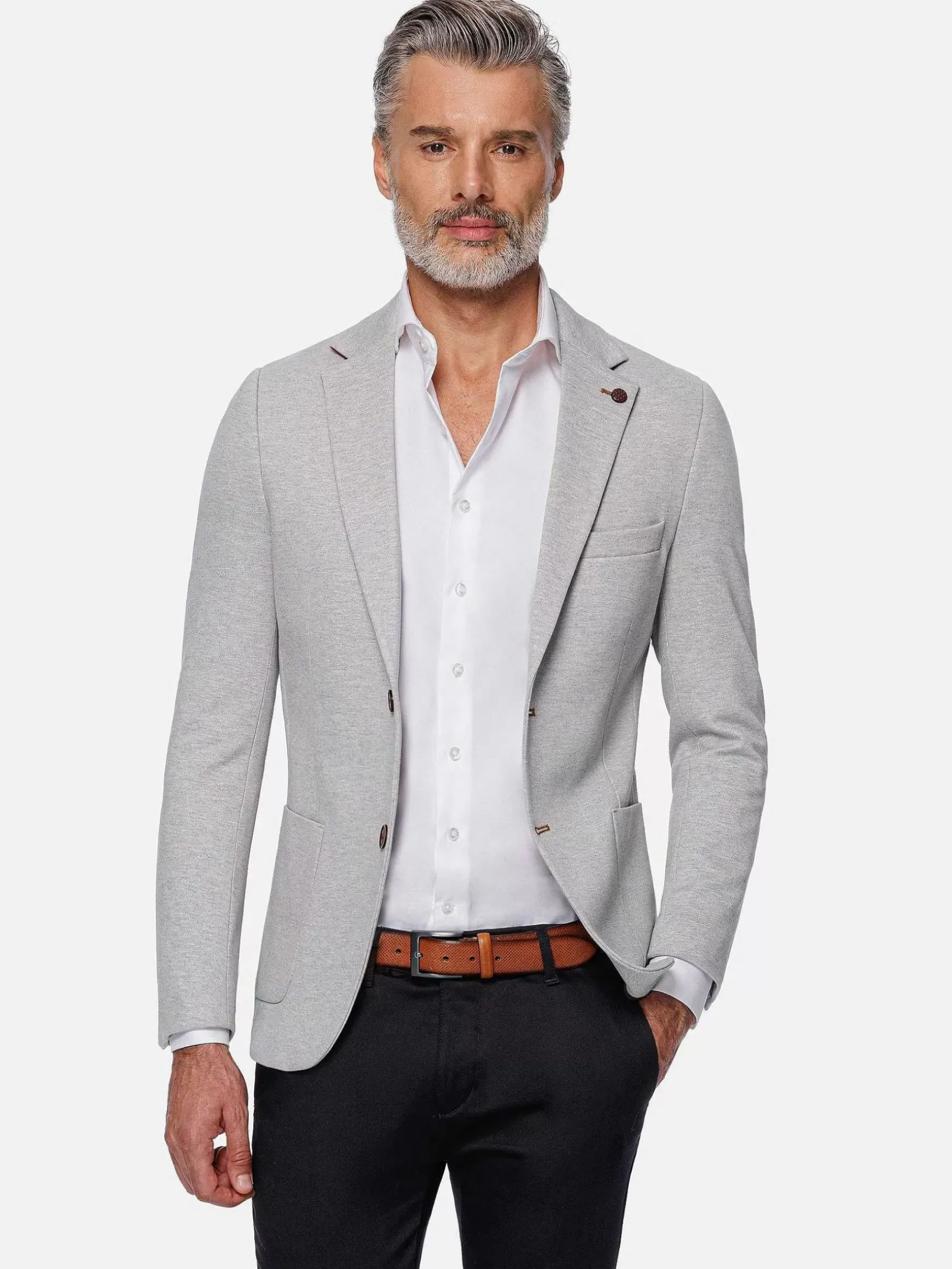 Engima Patch Pocket Slim Light Grey Colbert