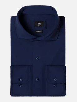 Everest Stretched Navy Overhemd Lange Mouw