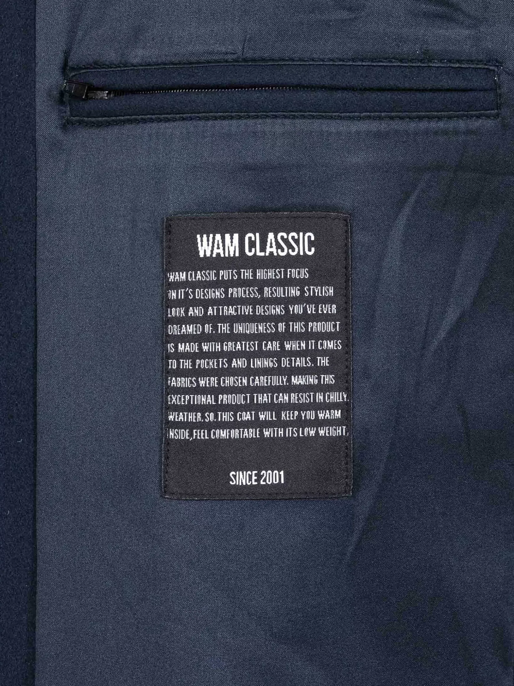 Franklin Widespread Notch Collar Dark Navy Manteljassen