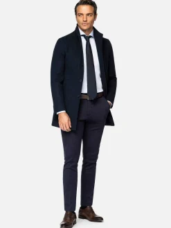 Franklin Widespread Notch Collar Dark Navy Manteljassen