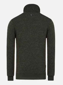 Galahad Mock Neck Khaki Sweater