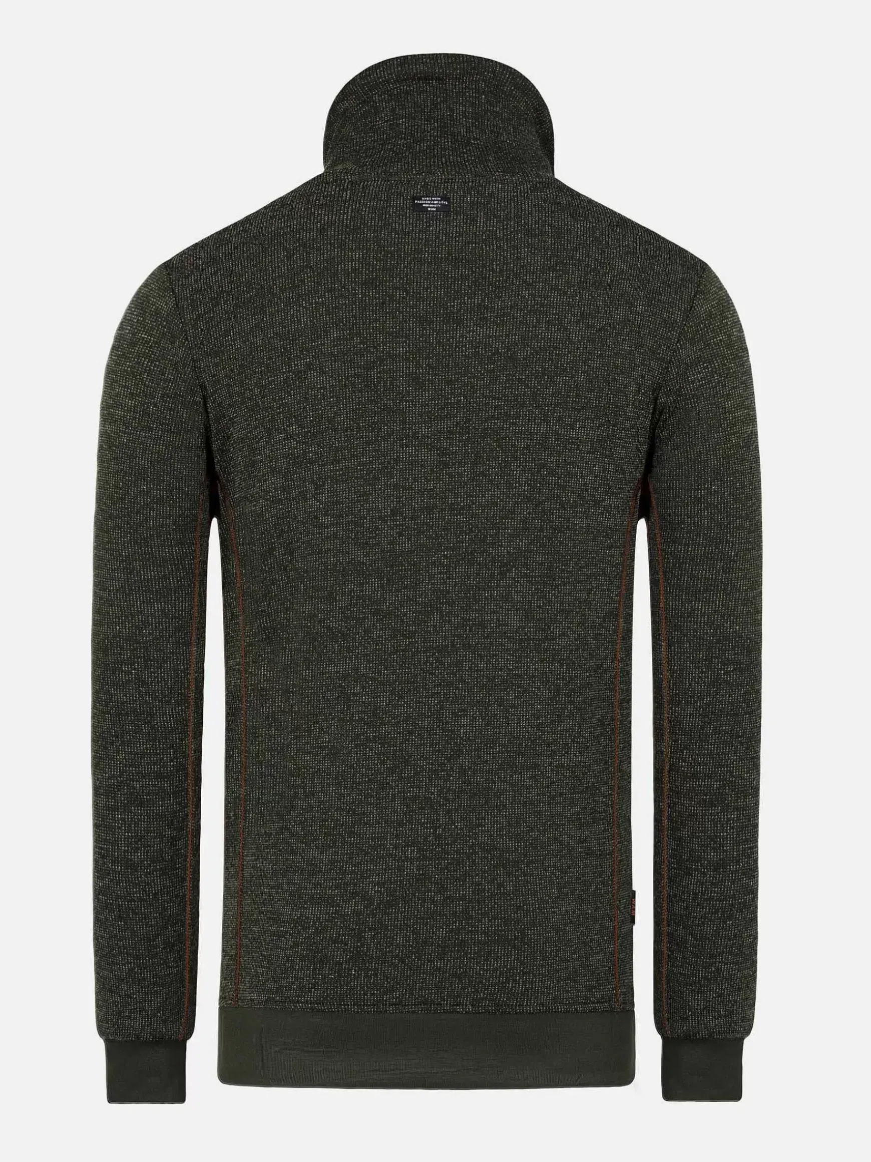 Galahad Mock Neck Khaki Sweater
