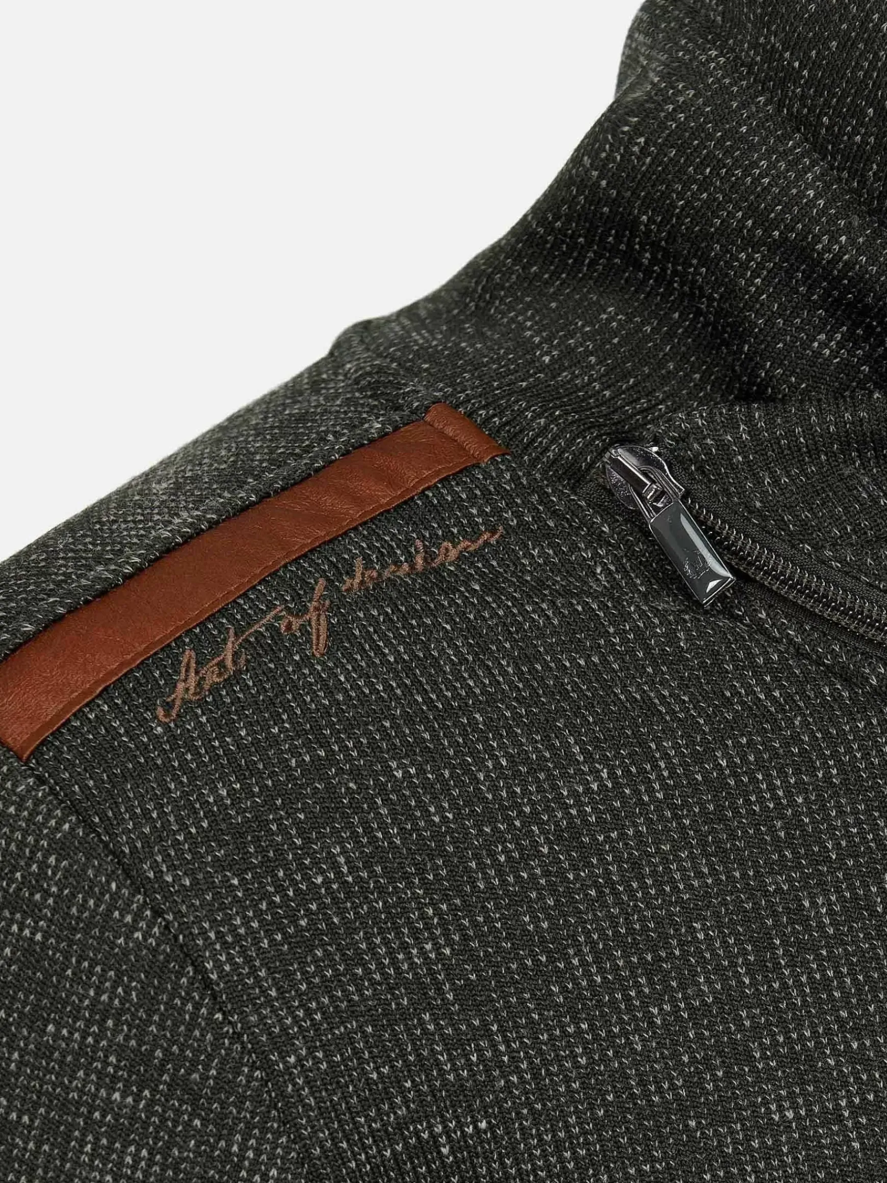 Galahad Mock Neck Khaki Sweater
