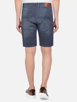 Gary Navy Denim Regular Fit Korte Broek