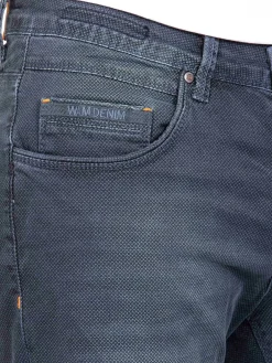 Gary Navy Denim Regular Fit Korte Broek