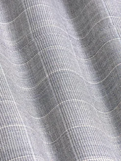 Ground Checkered Slim Fit Grey Pantalon