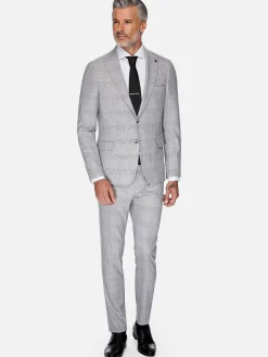 Ground Checkered Slim Fit Grey Colbert