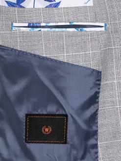 Ground Checkered Slim Fit Grey Colbert