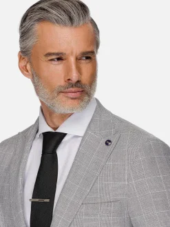 Ground Checkered Slim Fit Grey Colbert